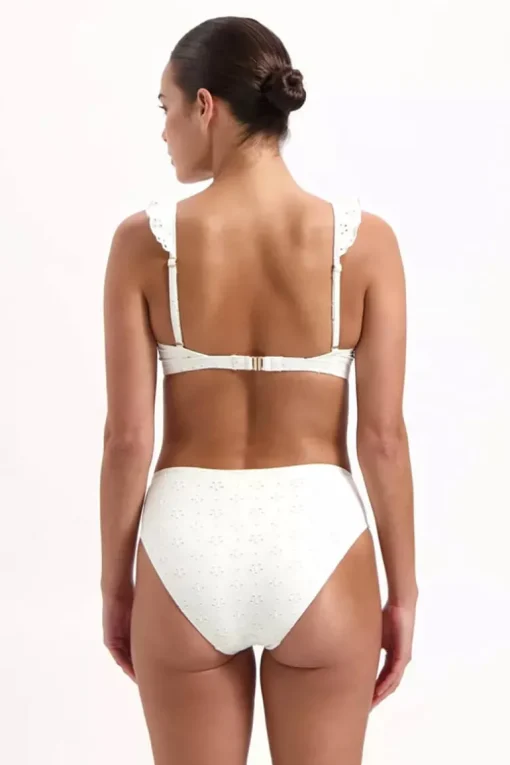 Bikinislip Beachlife White Embroidery