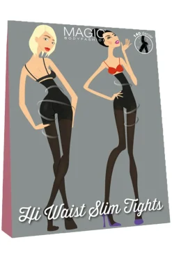Hi-Waist Slim Tights MAGIC Bodyfashion Black