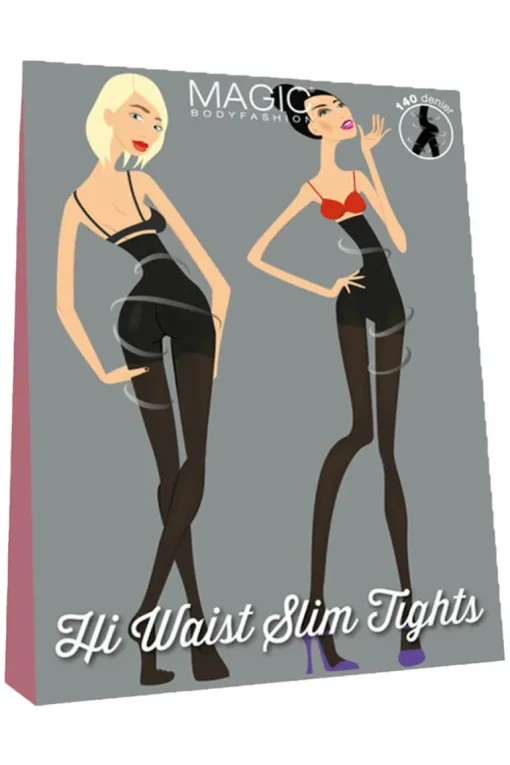 Hi-Waist Slim Tights MAGIC Bodyfashion Black