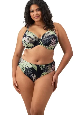 Hoge bikinislip Elomi Tropical Retreat Black