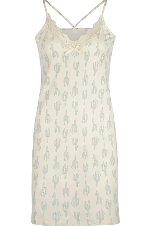 Nachthemd Slipdress Charlie Choe Cactus Licht Groen