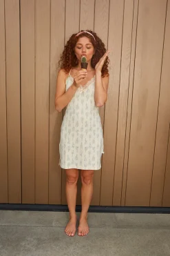 Nachthemd Slipdress Charlie Choe Cactus Licht Groen