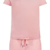 Pyjama Short Set Charlie Choe Lichtroze Velours