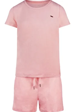 Pyjama Short Set Charlie Choe Lichtroze Velours