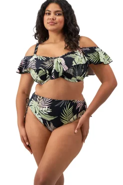 Rijgslip Elomi Tropical Retreat Black