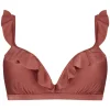 Ruffle bikini top Beachlife Chocolate Shine