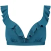 Ruffle bikini top Beachlife Petrol