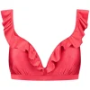 Ruffle bikini top Beachlife Red Shine