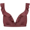 Ruffle bikini top Beachlife Raisin Glitter