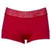 Short Lace RJ Pure Color Bordeaux Dark Red