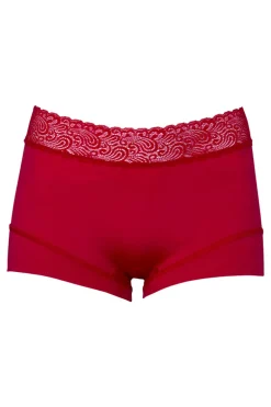 Short Lace RJ Pure Color Bordeaux Dark Red