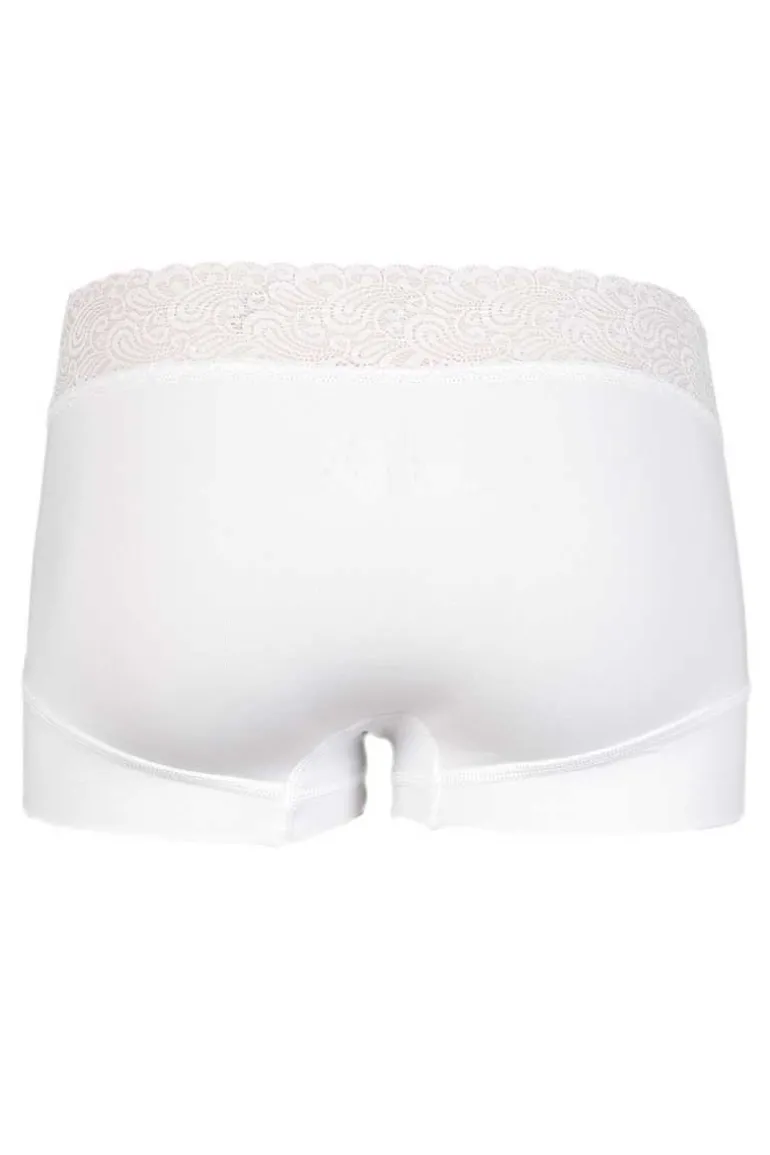 Short Lace RJ Pure Color Bordeaux White