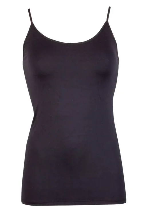 Spaghetti top RJ Pure Color Grenoble Black