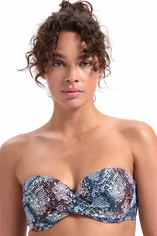 Voorgevormde bandeau bikini top Beachlife Snake